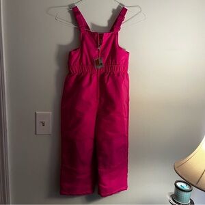 NWT Healthtex Bright Pink kids snow bibs 5t